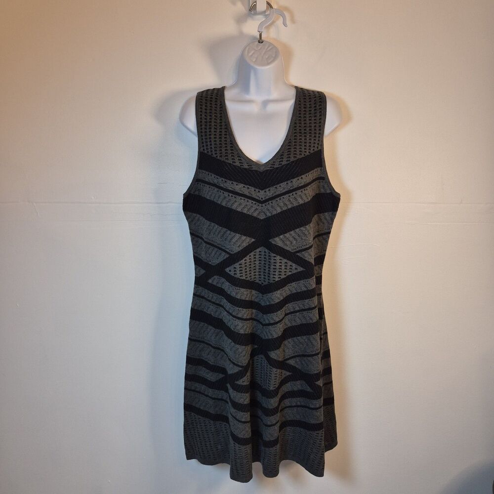 Mossimo Women's Knit Sweater Dress Size XL Gray Geometric Sleeveless